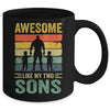 Awesome Like My Two Sons Fathers Day Proud Dad Men Mug | teecentury