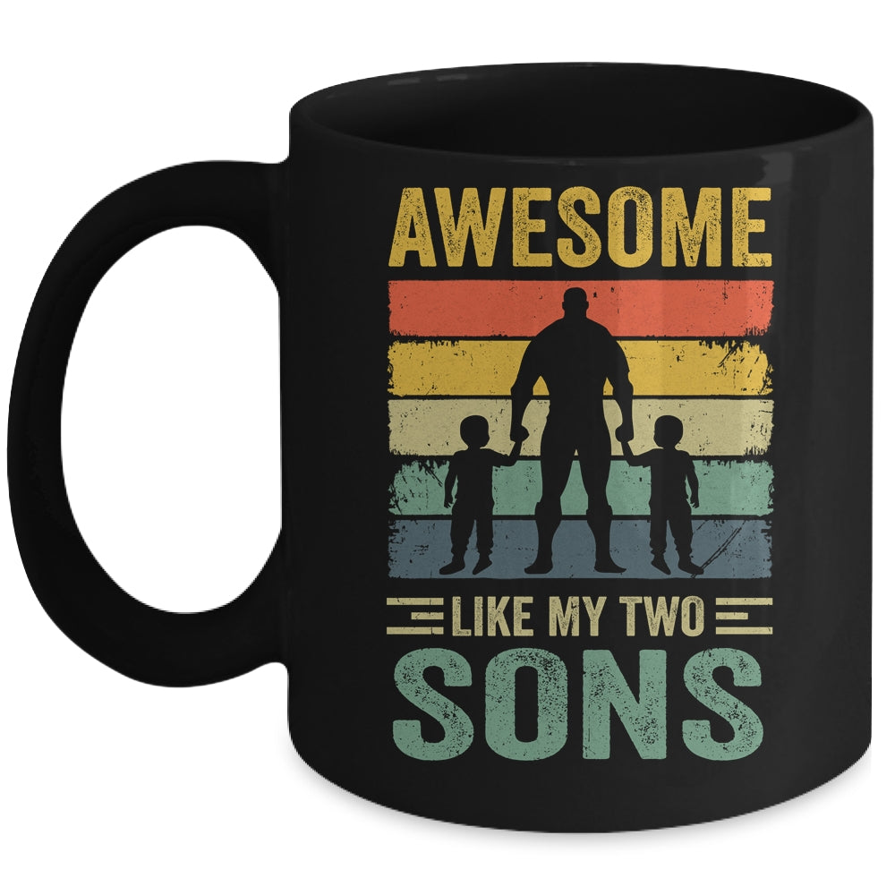 Awesome Like My Two Sons Fathers Day Proud Dad Men Mug | teecentury