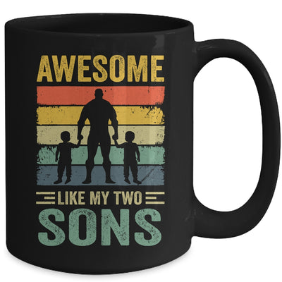 Awesome Like My Two Sons Fathers Day Proud Dad Men Mug | teecentury