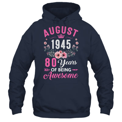 Awesome Since 1945 80 Years Old August 80th Birthday Women Shirt & Tank Top | teecentury