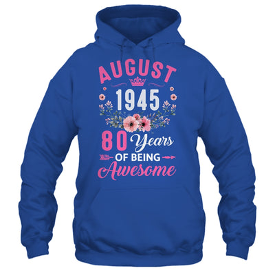 Awesome Since 1945 80 Years Old August 80th Birthday Women Shirt & Tank Top | teecentury