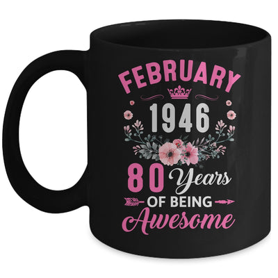 Awesome Since 1946 80 Years Old February 80th Birthday Women Mug | teecentury