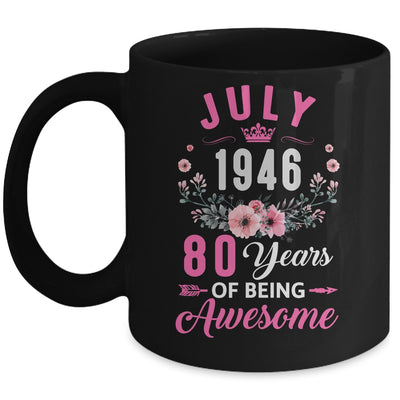 Awesome Since 1946 80 Years Old July 80th Birthday Women Mug | teecentury