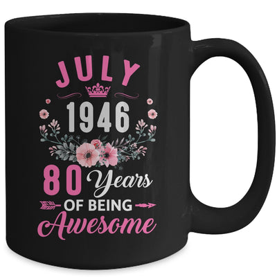 Awesome Since 1946 80 Years Old July 80th Birthday Women Mug | teecentury