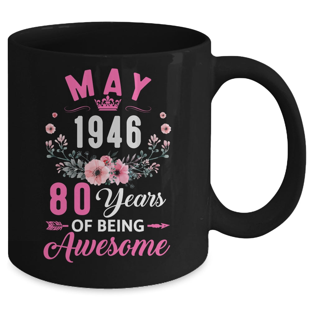 Awesome Since 1946 80 Years Old May 80th Birthday Women Mug | teecentury