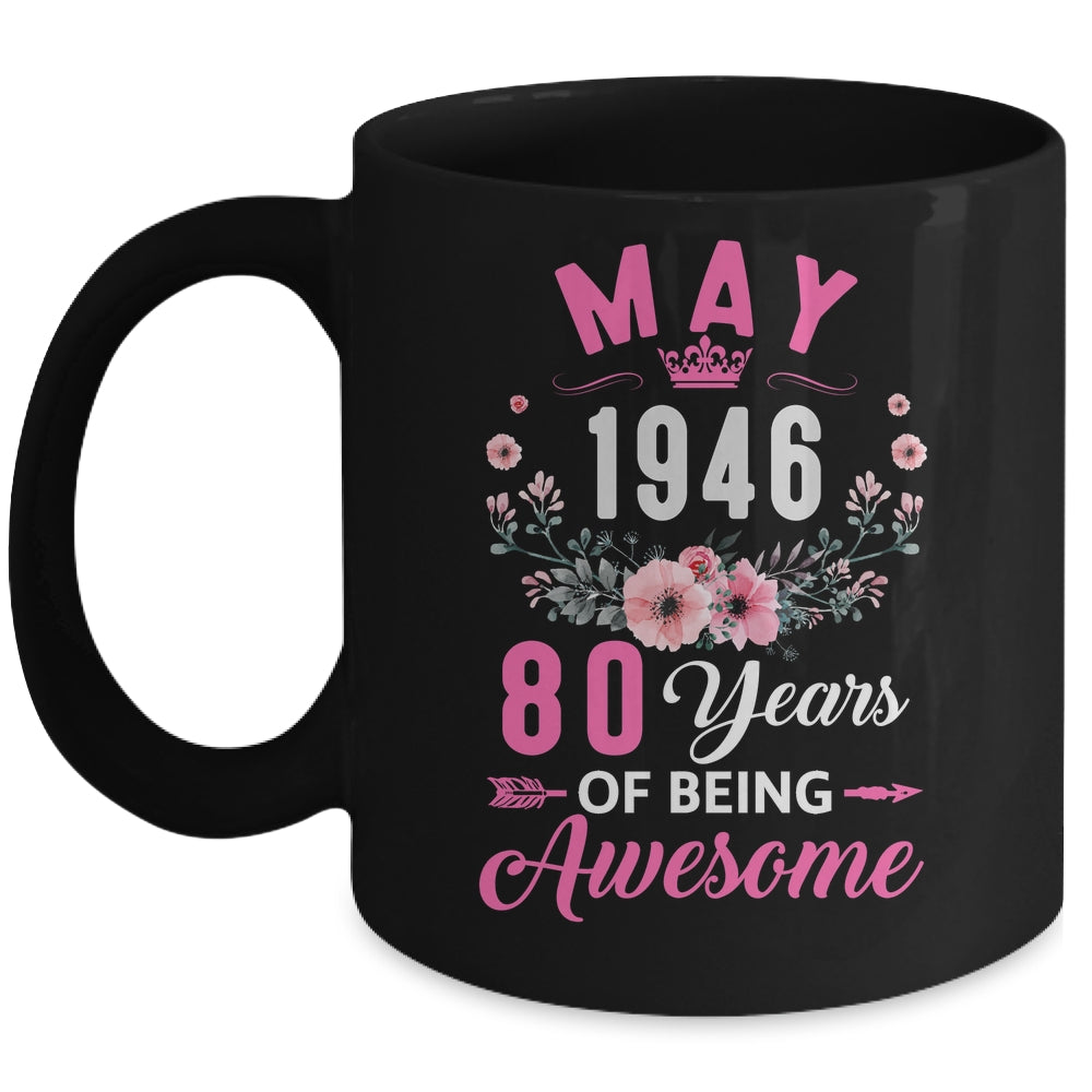 Awesome Since 1946 80 Years Old May 80th Birthday Women Mug | teecentury