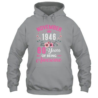Awesome Since 1946 80 Years Old November 80th Birthday Women Shirt & Tank Top | teecentury