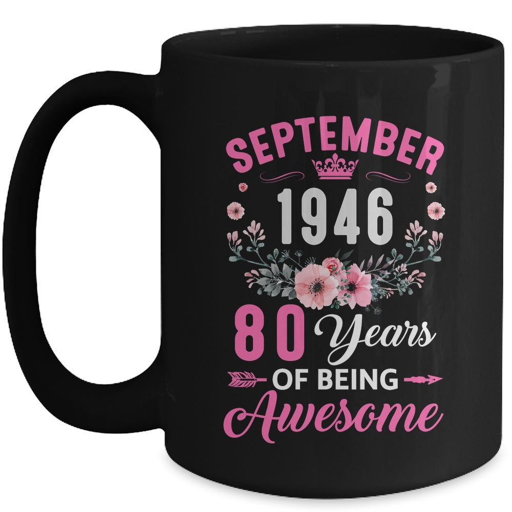 Awesome Since 1946 80 Years Old September 80th Birthday Women Mug | teecentury