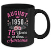 Awesome Since 1950 75 Years Old August 75th Birthday Women Mug | teecentury