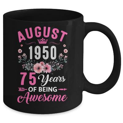 Awesome Since 1950 75 Years Old August 75th Birthday Women Mug | teecentury