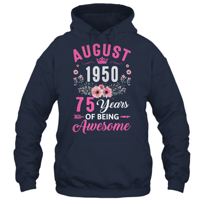 Awesome Since 1950 75 Years Old August 75th Birthday Women Shirt & Tank Top | teecentury