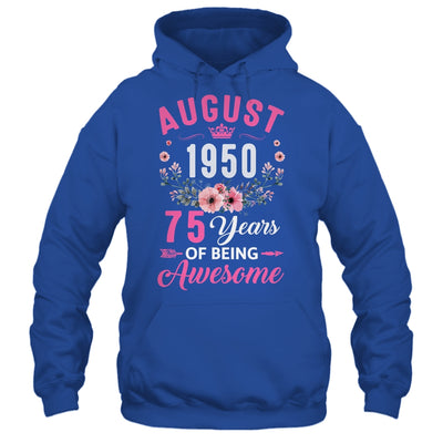 Awesome Since 1950 75 Years Old August 75th Birthday Women Shirt & Tank Top | teecentury