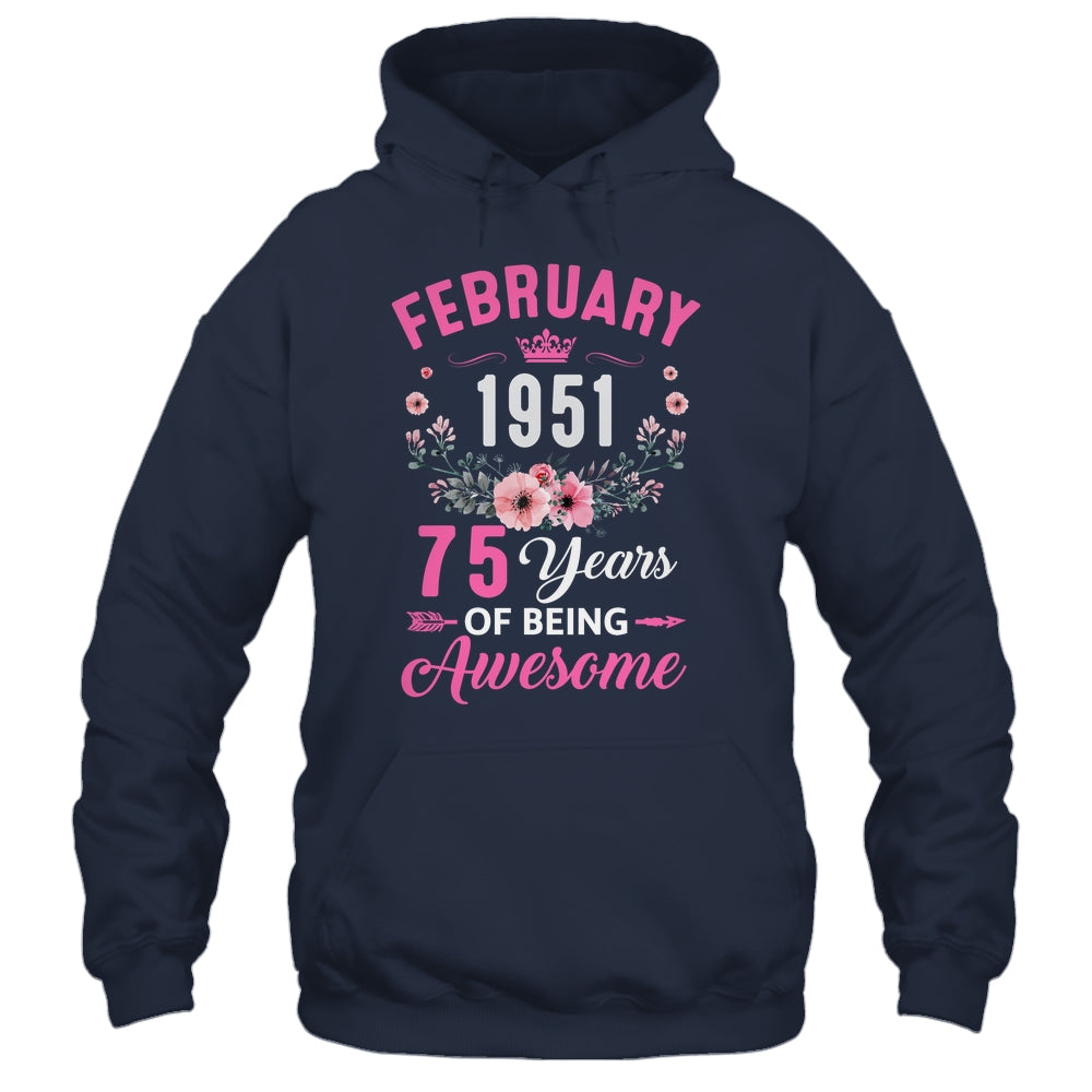 Awesome Since 1951 75 Years Old February 75th Birthday Women Shirt & Tank Top | teecentury