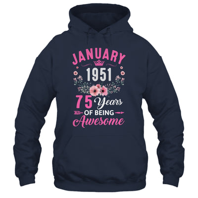 Awesome Since 1951 75 Years Old January 75th Birthday Women Shirt & Tank Top | teecentury