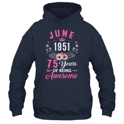 Awesome Since 1951 75 Years Old June 75th Birthday Women Shirt & Tank Top | teecentury