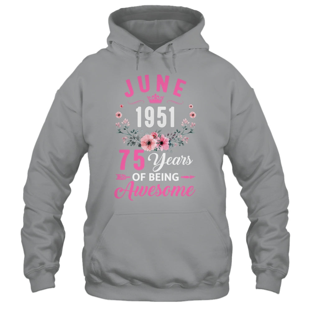 Awesome Since 1951 75 Years Old June 75th Birthday Women Shirt & Tank Top | teecentury