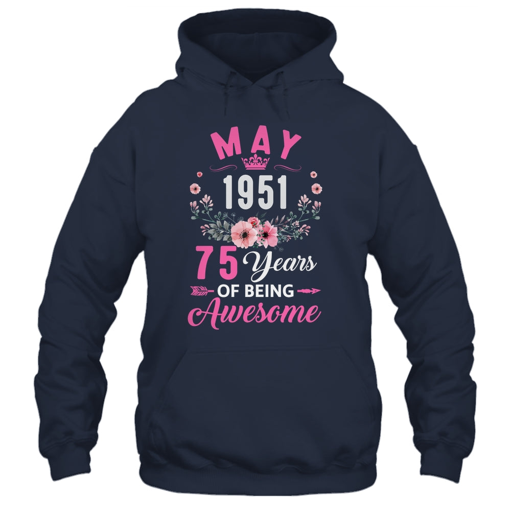 Awesome Since 1951 75 Years Old May 75th Birthday Women Shirt & Tank Top | teecentury