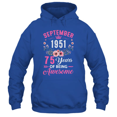 Awesome Since 1951 75 Years Old September 75th Birthday Women Shirt & Tank Top | teecentury