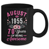 Awesome Since 1955 70 Years Old August 70th Birthday Women Mug | teecentury