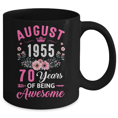 Awesome Since 1955 70 Years Old August 70th Birthday Women Mug | teecentury