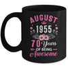 Awesome Since 1955 70 Years Old August 70th Birthday Women Mug | teecentury