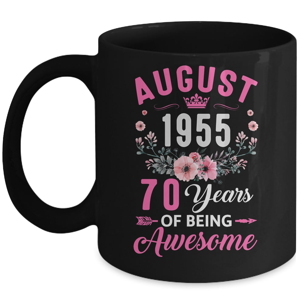 Awesome Since 1955 70 Years Old August 70th Birthday Women Mug | teecentury