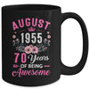 Awesome Since 1955 70 Years Old August 70th Birthday Women Mug | teecentury