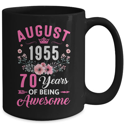 Awesome Since 1955 70 Years Old August 70th Birthday Women Mug | teecentury