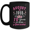 Awesome Since 1955 70 Years Old August 70th Birthday Women Mug | teecentury