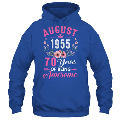 Awesome Since 1955 70 Years Old August 70th Birthday Women Shirt & Tank Top | teecentury