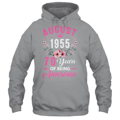 Awesome Since 1955 70 Years Old August 70th Birthday Women Shirt & Tank Top | teecentury
