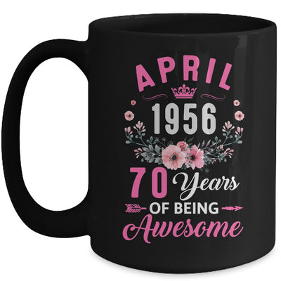 Awesome Since 1956 70 Years Old April 70th Birthday Women Mug | teecentury