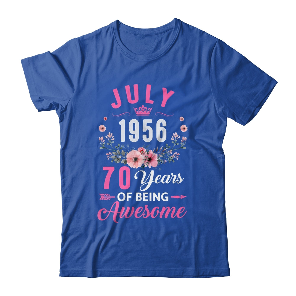 Awesome Since 1956 70 Years Old July 70th Birthday Women Shirt & Tank Top | teecentury