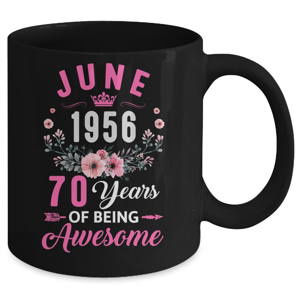 Awesome Since 1956 70 Years Old June 70th Birthday Women Mug | teecentury