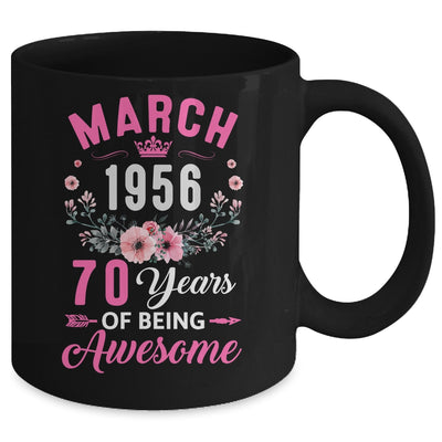 Awesome Since 1956 70 Years Old March 70th Birthday Women Mug | teecentury