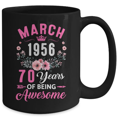 Awesome Since 1956 70 Years Old March 70th Birthday Women Mug | teecentury
