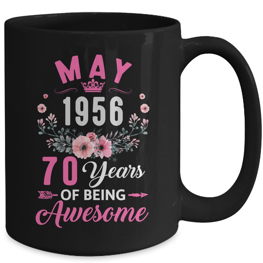 Awesome Since 1956 70 Years Old May 70th Birthday Women Mug | teecentury