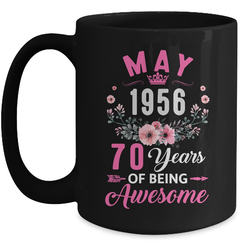 Awesome Since 1956 70 Years Old May 70th Birthday Women Mug | teecentury