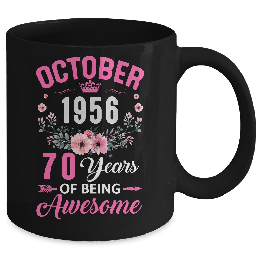 Awesome Since 1956 70 Years Old October 70th Birthday Women Mug | teecentury