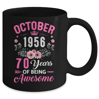 Awesome Since 1956 70 Years Old October 70th Birthday Women Mug | teecentury