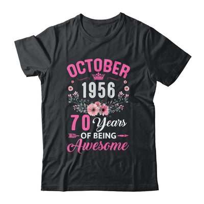 Awesome Since 1956 70 Years Old October 70th Birthday Women Shirt & Tank Top | teecentury