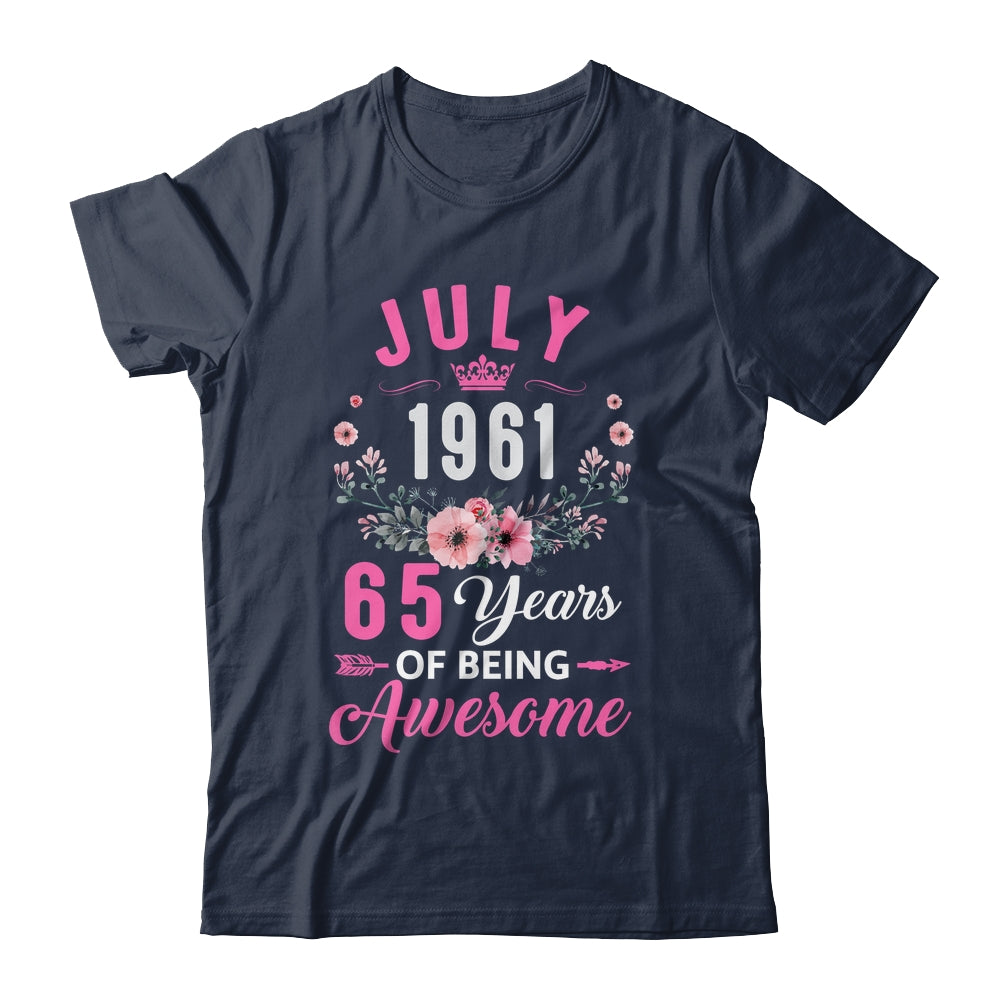 Awesome Since 1961 65 Years Old July 65th Birthday Women Shirt & Tank Top | teecentury