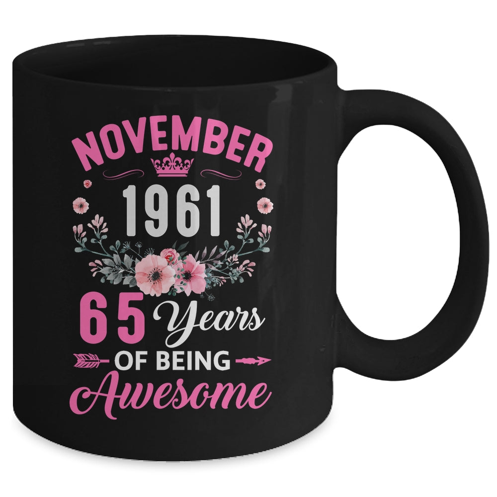Awesome Since 1961 65 Years Old November 65th Birthday Women Mug | teecentury