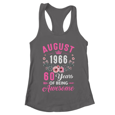 Awesome Since 1966 60 Years Old August 60th Birthday Women Shirt & Tank Top | teecentury