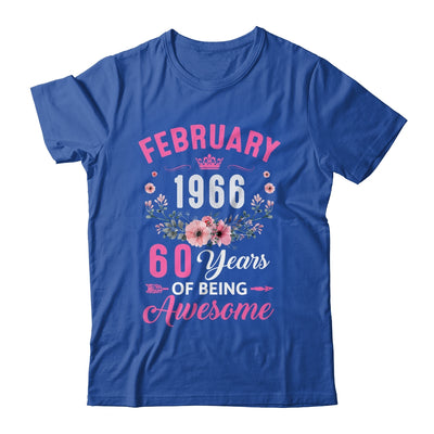 Awesome Since 1966 60 Years Old February 60th Birthday Women Shirt & Tank Top | teecentury