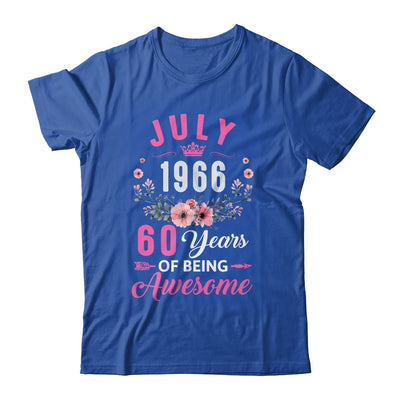 Awesome Since 1966 60 Years Old July 60th Birthday Women Shirt & Tank Top | teecentury