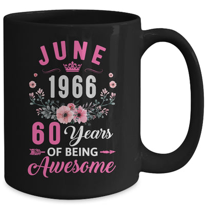 Awesome Since 1966 60 Years Old June 60th Birthday Women Mug | teecentury