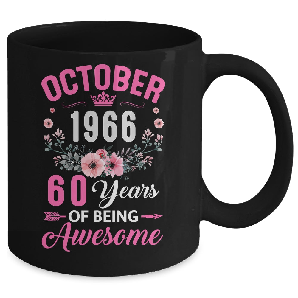 Awesome Since 1966 60 Years Old October 60th Birthday Women Mug | teecentury