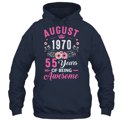 Awesome Since 1970 55 Years Old August 55th Birthday Women Shirt & Tank Top | teecentury