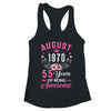 Awesome Since 1970 55 Years Old August 55th Birthday Women Shirt & Tank Top | teecentury